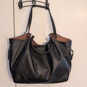 EUC Sondra Roberts Squared Vegan Leather Tote Satchel